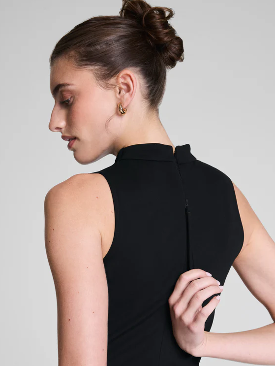 SPANX Ponte Turtleneck Sleeveless Midi Dress