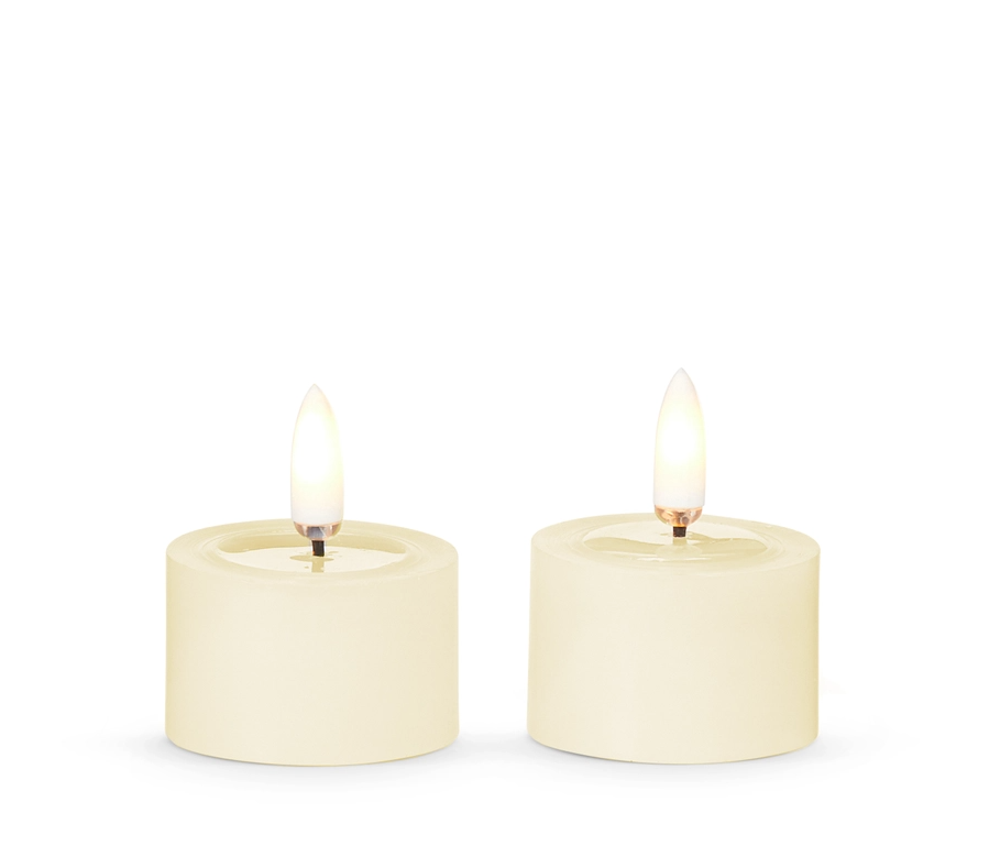 Flameless Tealights with Melted Top - Set of 2