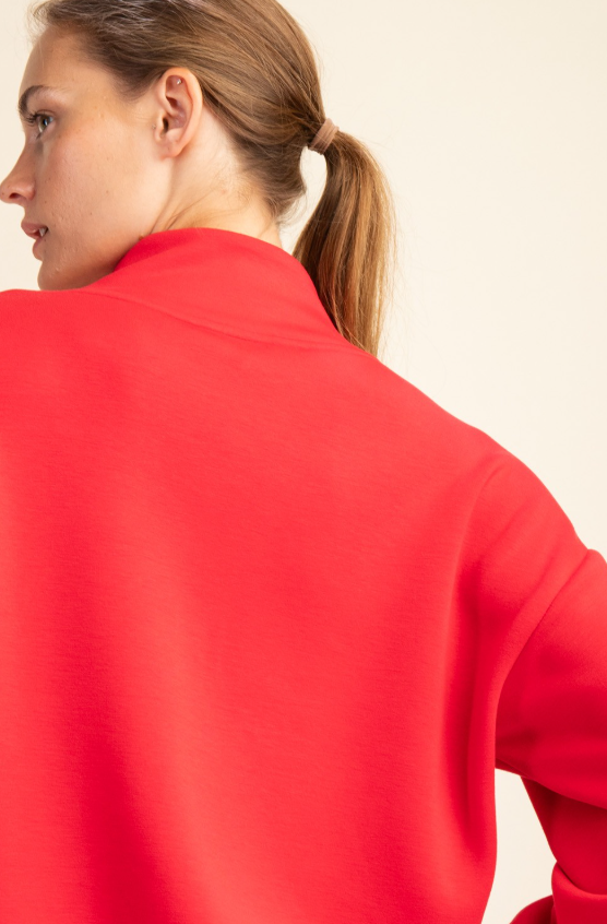 Aviana Scuba Mock Neck Mini Dress