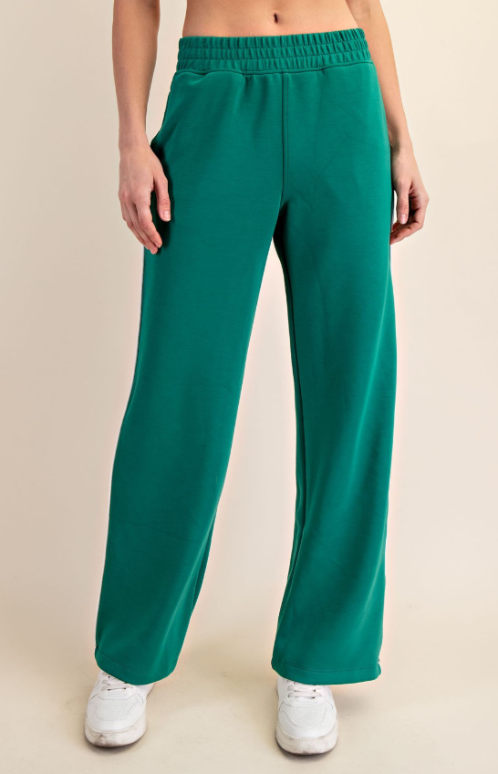 Allie Scuba Piping Detail Straight Leg Pant