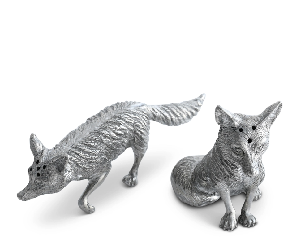 Pewter Foxes Salt & Pepper Set