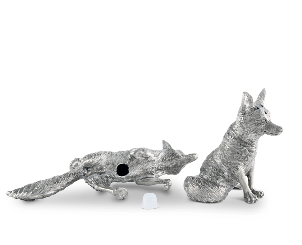 Pewter Foxes Salt & Pepper Set