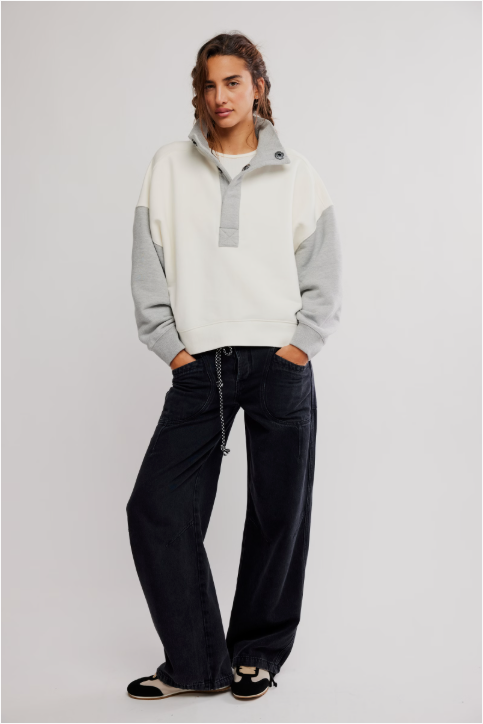 Free People Colorblock Timeless Pullover