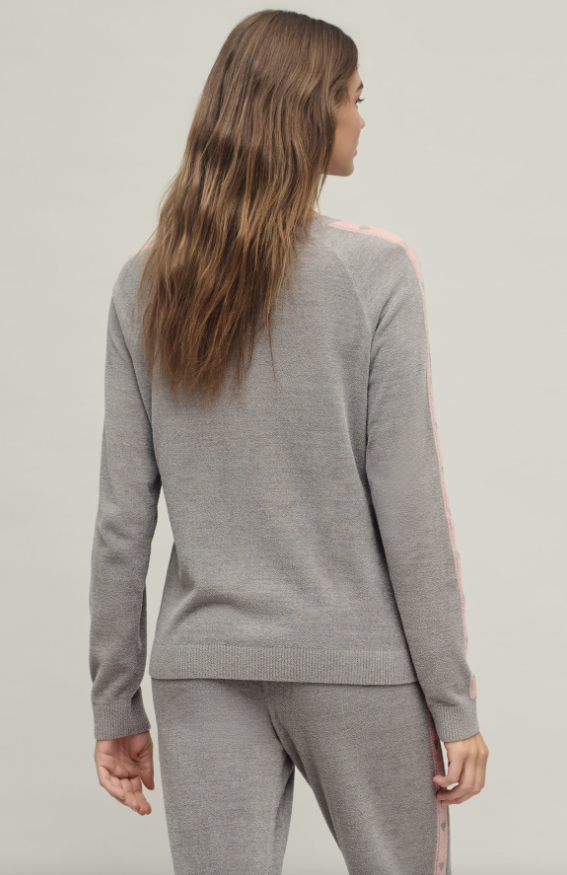 Barefoot Dreams CozyChic Ultra Lite Heart Stripe Pullover