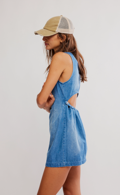 Free People Atlas Denim Mini - Blue Fade