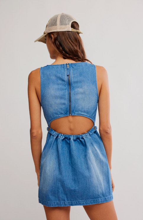 Free People Atlas Denim Mini - Blue Fade