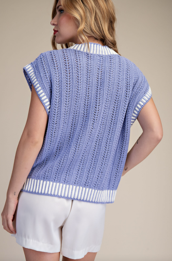 Jacqueline Sleeveless Knit Sweater Vest