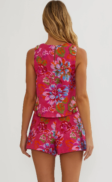 Beach Riot Dollie Top - Sugar Bloom Linen