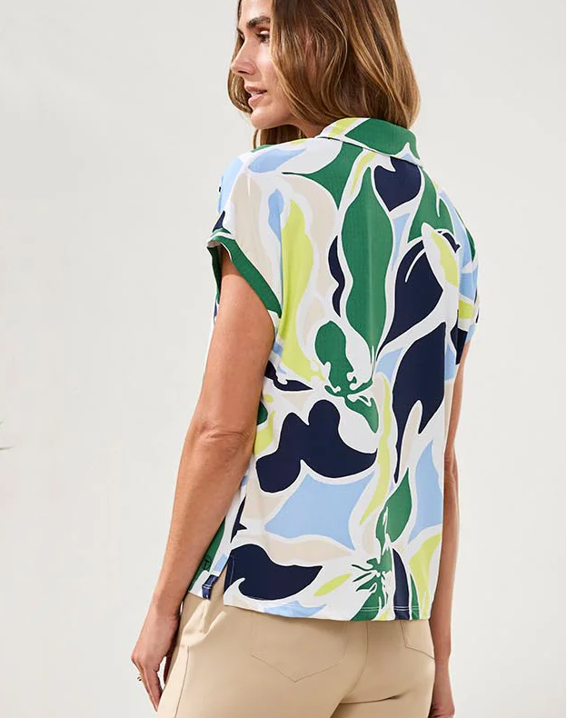 Tribal UPF 50+ Dolman Zip-Front Sport Top