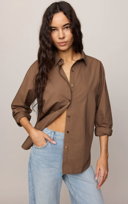 Z Supply Elevated Poplin Button Up Top