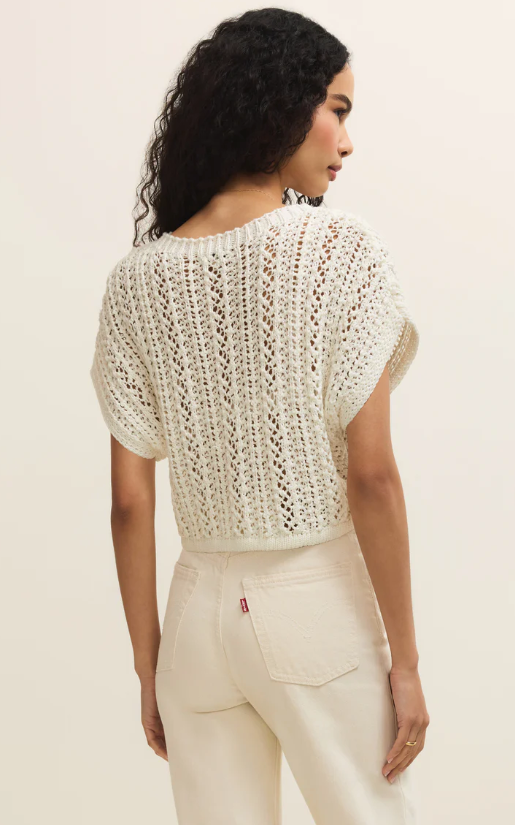 Z Supply Ballast Cropped Crochet Top
