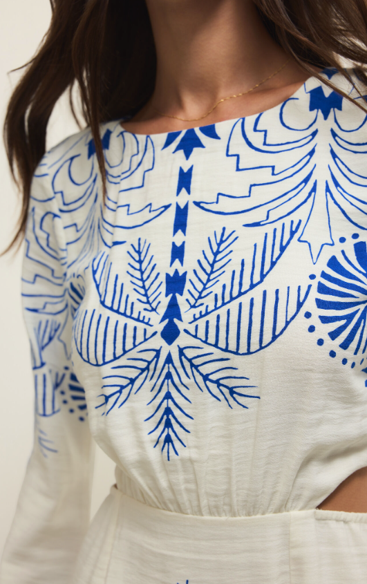 Z Supply Tahina Palm Mini Dress