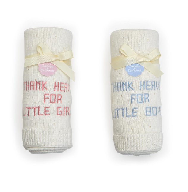 Thank Heaven Soft Knit Baby Blanket