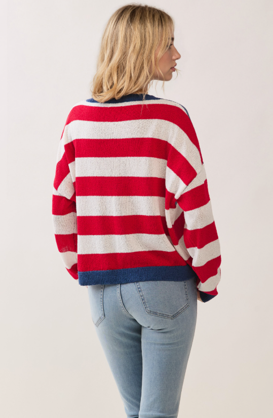 American Flag Lightweight Sweater