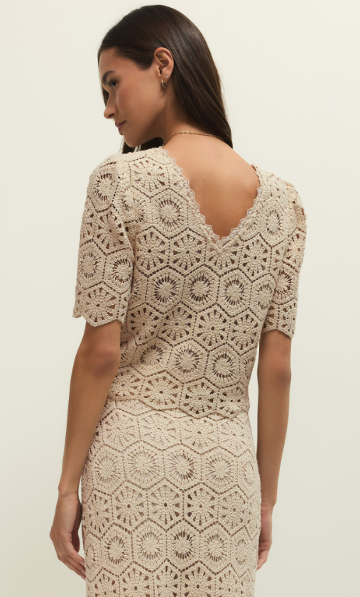 Z Supply Raquel Lace Cropped Top