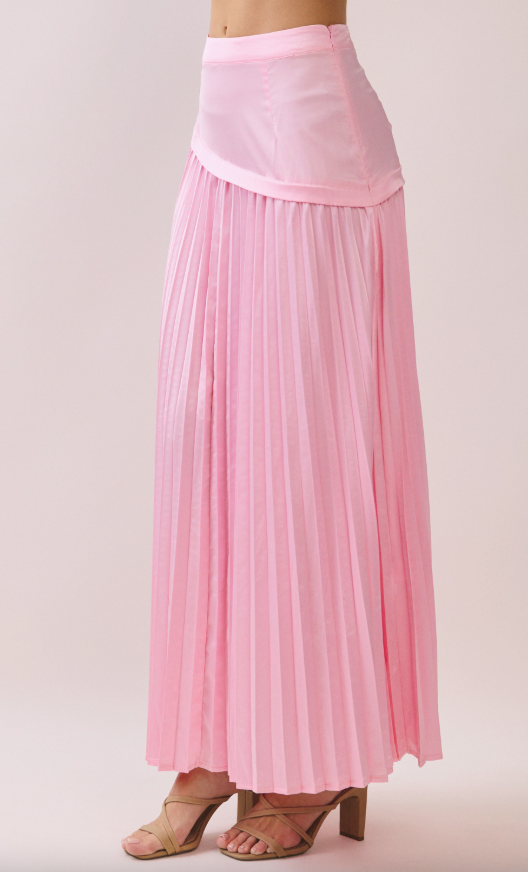 Estrella Pleated Maxi Skirt