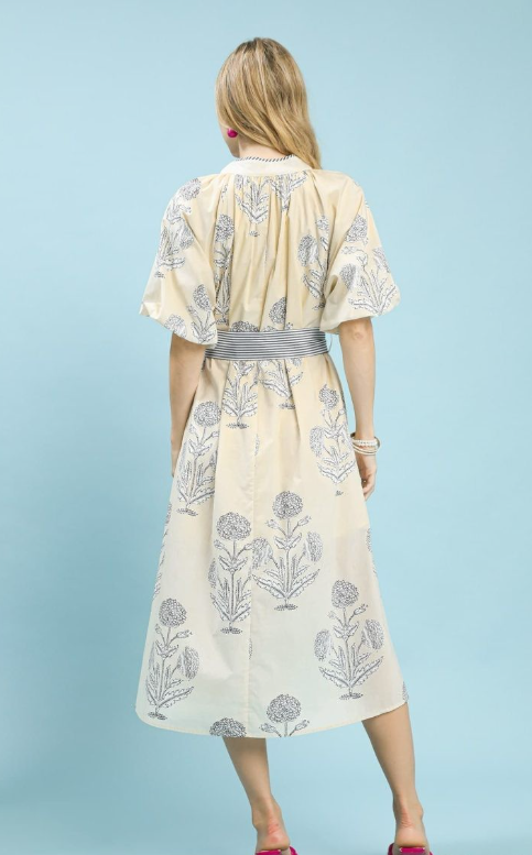 Azaria Floral Tie Waist Maxi Dress