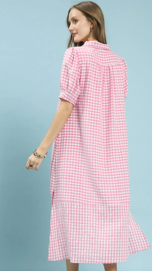 Adele Gingham Midi Dress