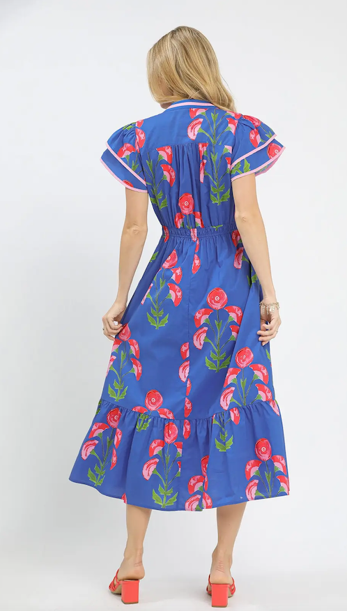 Natasha Blossom Print Midi Dress