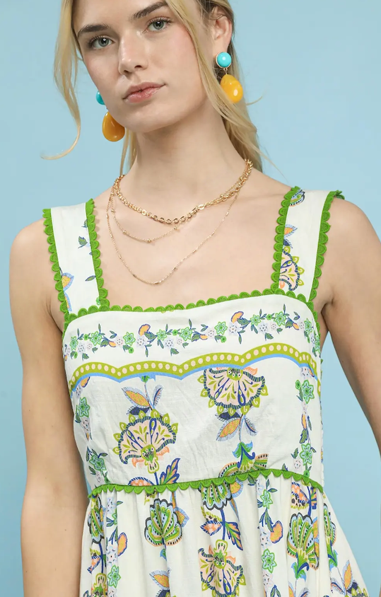 Paloma Floral Tiered Midi Dress