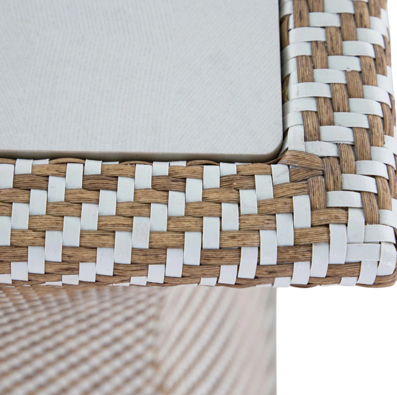 Capri Wicker Square Outdoor End Table