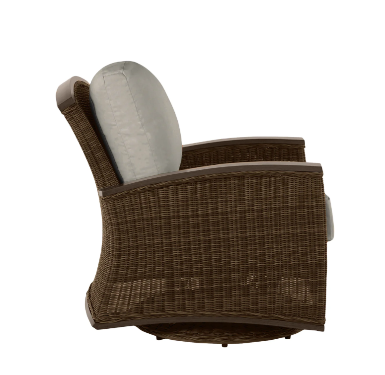 Avalon Raffia Wicker Outdoor Swivel Glider