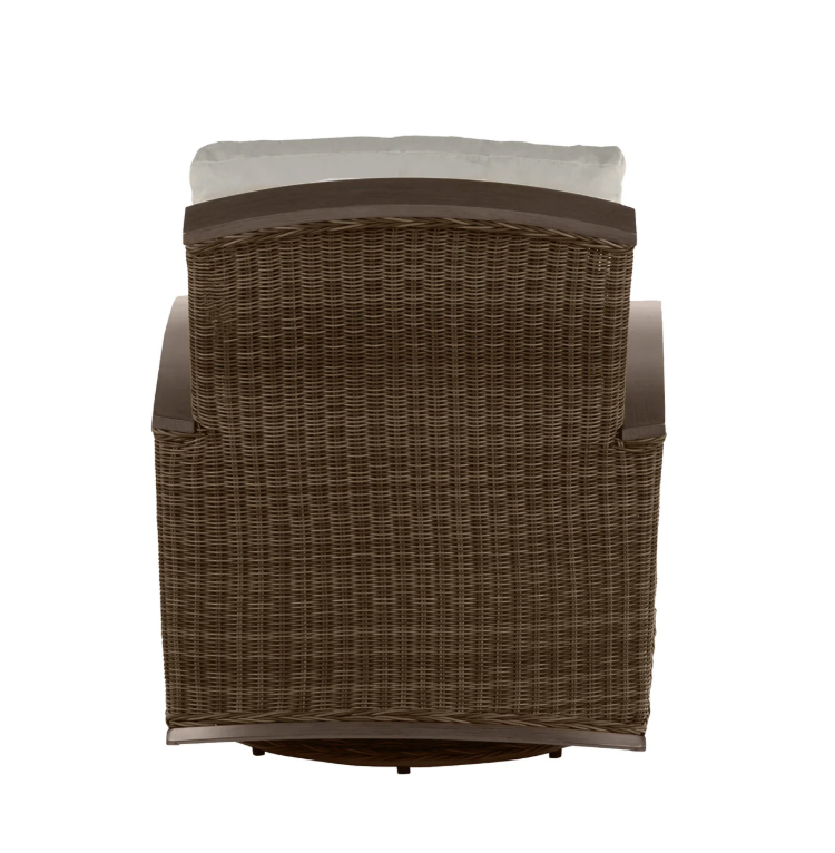 Avalon Raffia Wicker Outdoor Swivel Glider