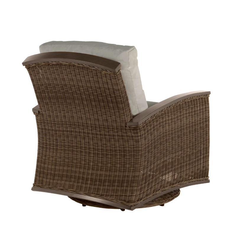 Avalon Raffia Wicker Outdoor Swivel Glider