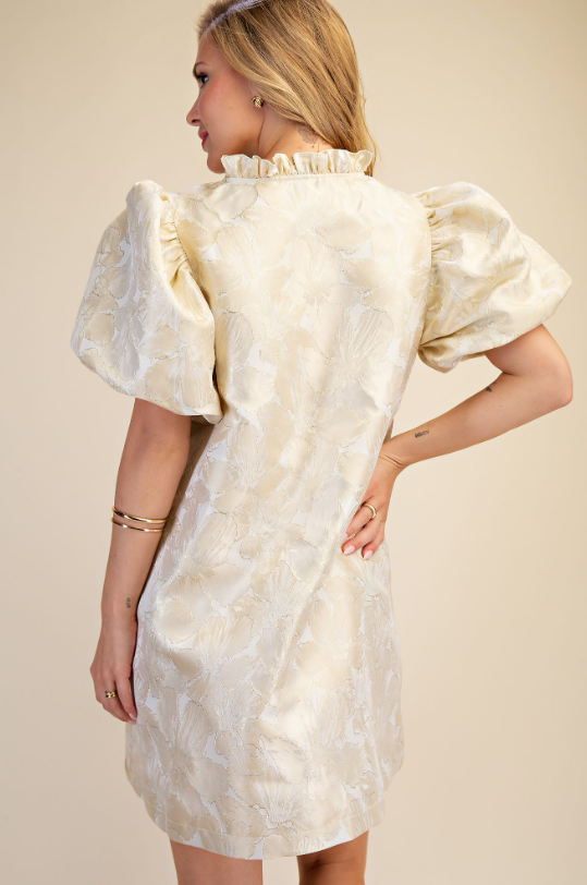 Julia Floral Puff Sleeve Mini Dress