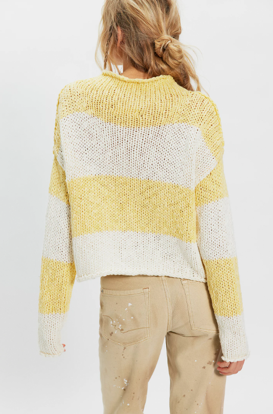 Free People Opal Rollneck Knit Stripe Sweater