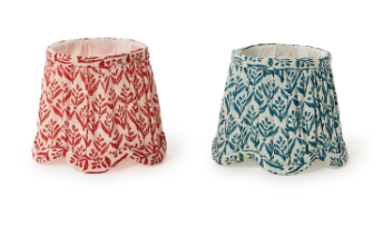 Scalloped Floral Fabric Lampshade