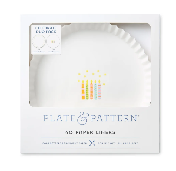 "Celebrate Duo" Pre-Formed Plate Liners