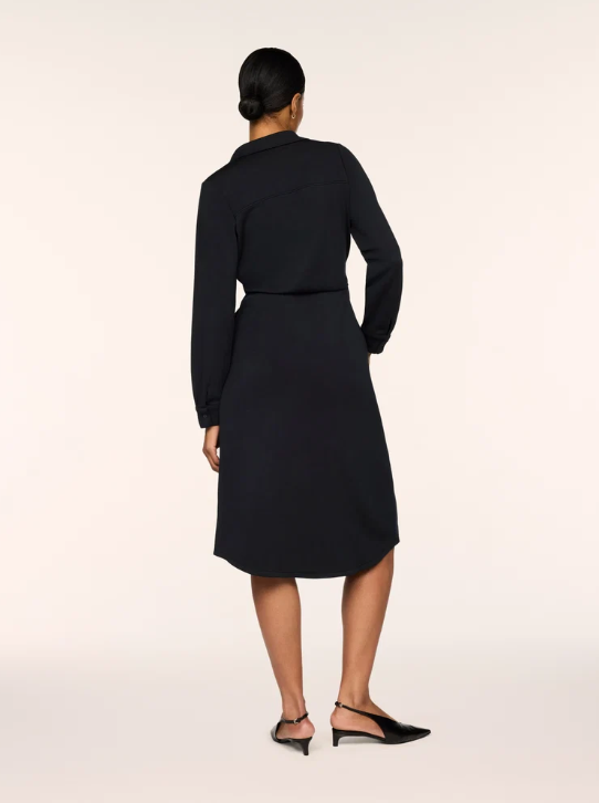 SPANX Tie Front Shirt Dress - Very Black