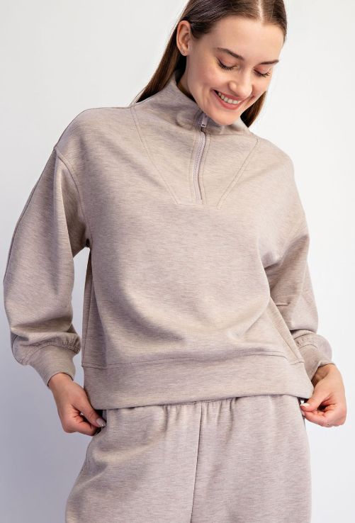 Ceclia Cozy Pullover Taupe