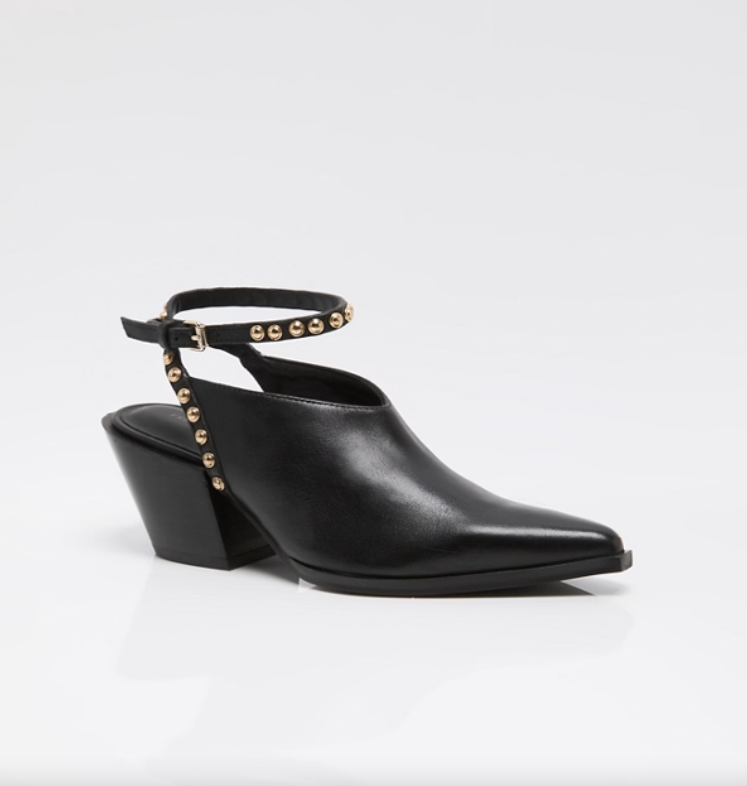 Free People Tell Me About It Studded - Black Leather
