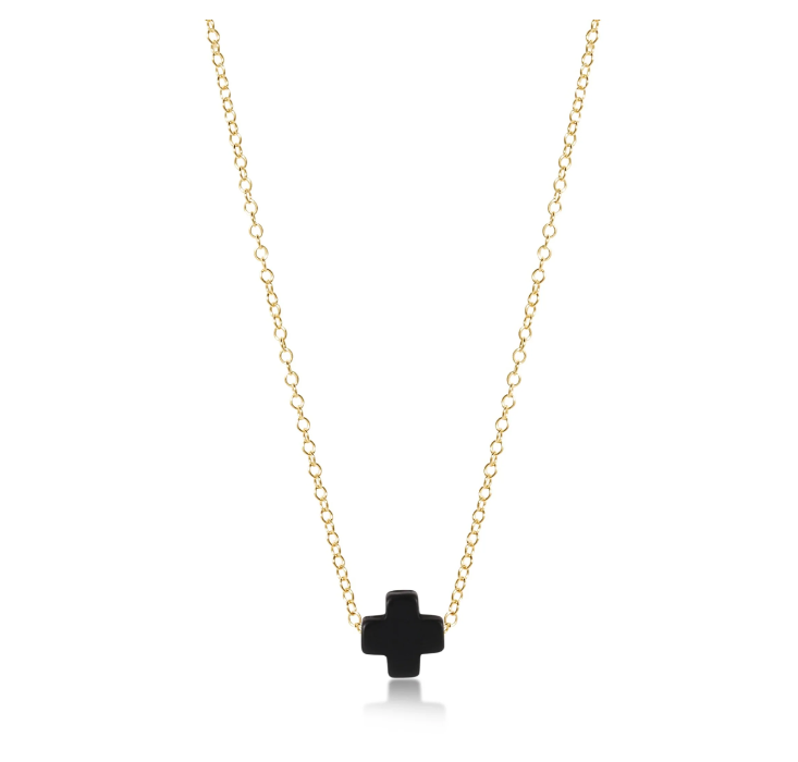 E Newton 16" Necklace Gold - Signature Cross