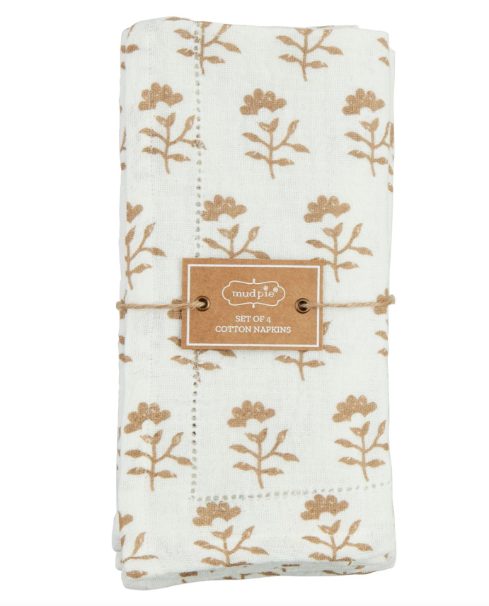 Block Print Napkins - Set of 4