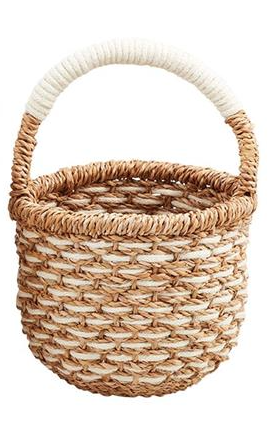 Cream Woven Handled Basket