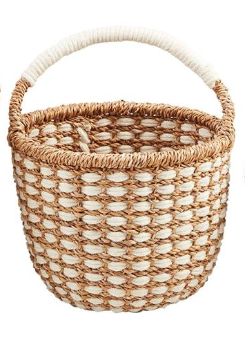 Cream Woven Handled Basket
