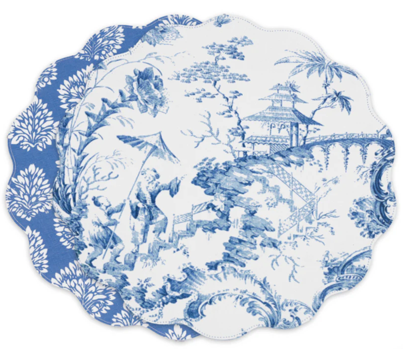 VIDA Chinoiserie Reversible Placemats - Set of 4