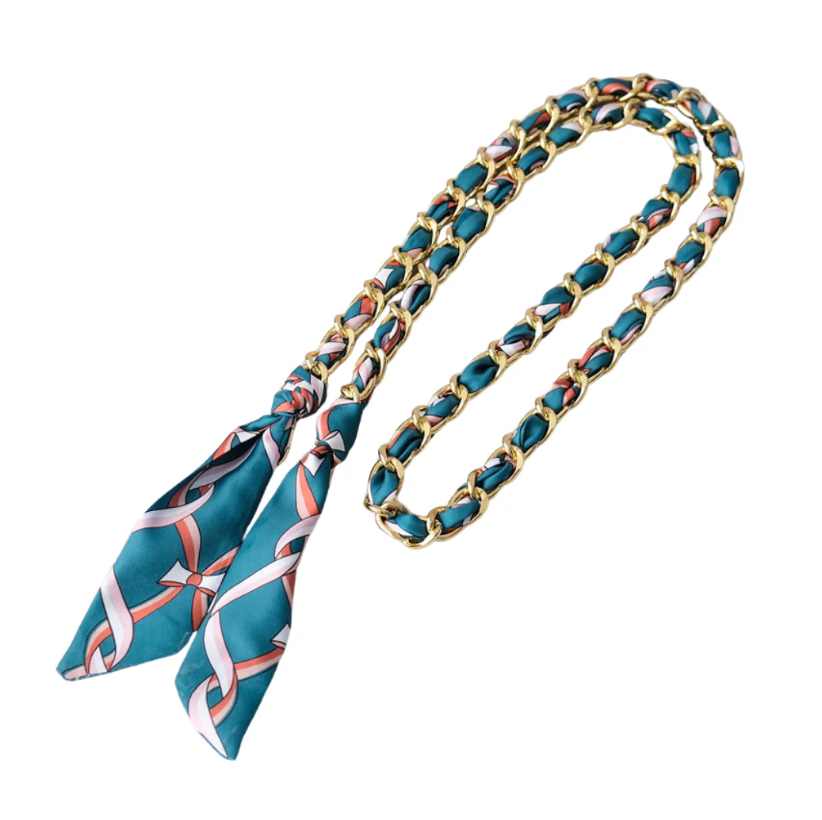 Woven Scarf Chain Bag Strap
