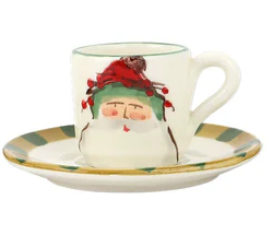 Vietri Old St. Nick Espresso Cup & Saucer