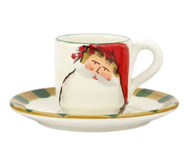 Vietri Old St. Nick Espresso Cup & Saucer