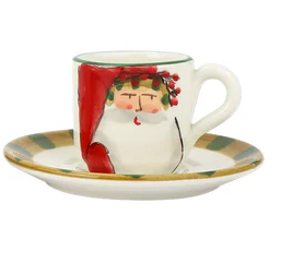 Vietri Old St. Nick Espresso Cup & Saucer