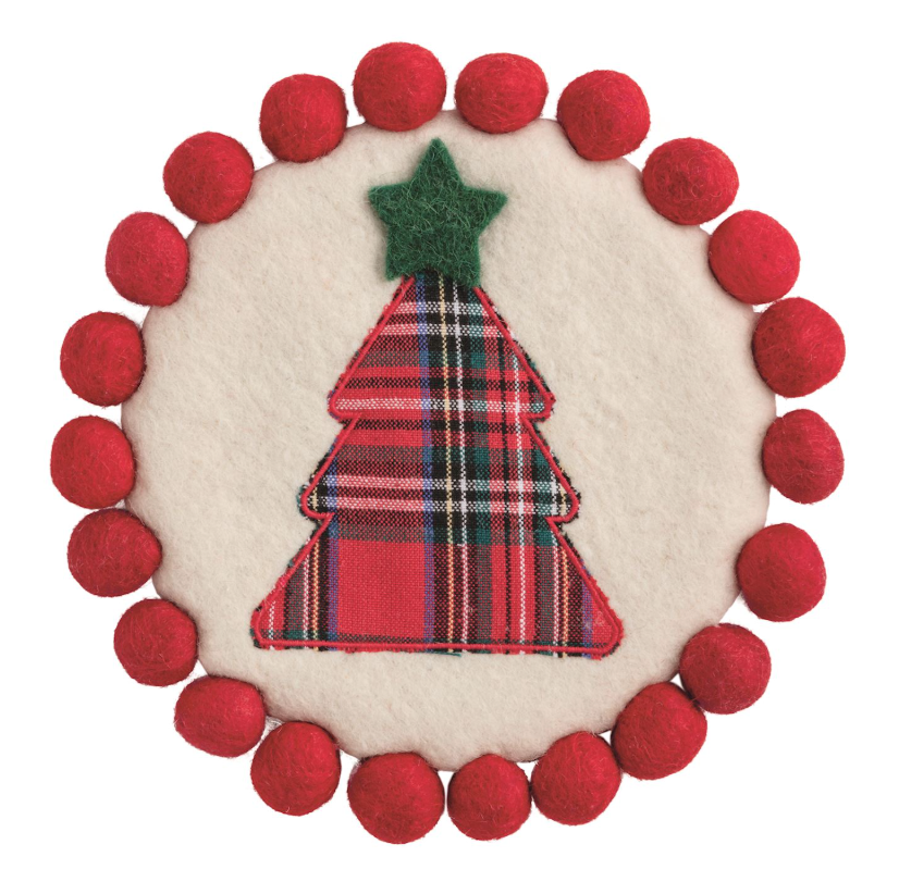 Classic Christmas Felted Trivet