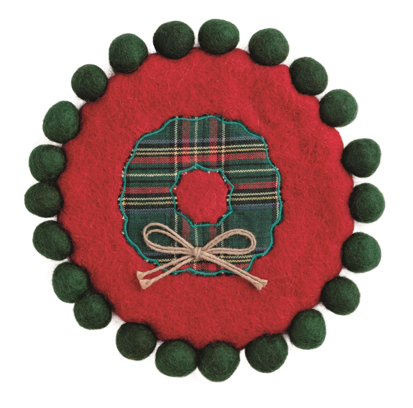 Classic Christmas Felted Trivet