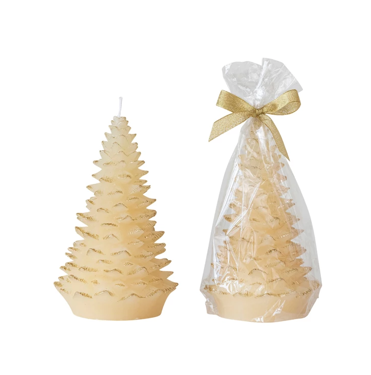 Gold Accent Tree Candle