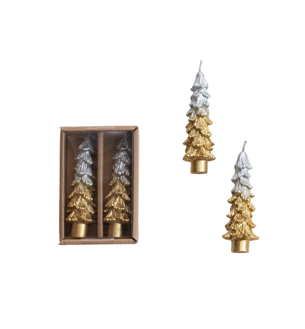 Tree Taper Candles - Set of 2