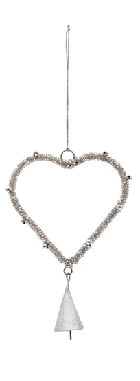 Shaped Wire Beaded Bell Ornament