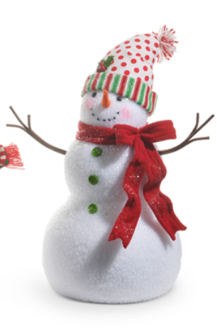 Glittered Plush Snowman Sitter